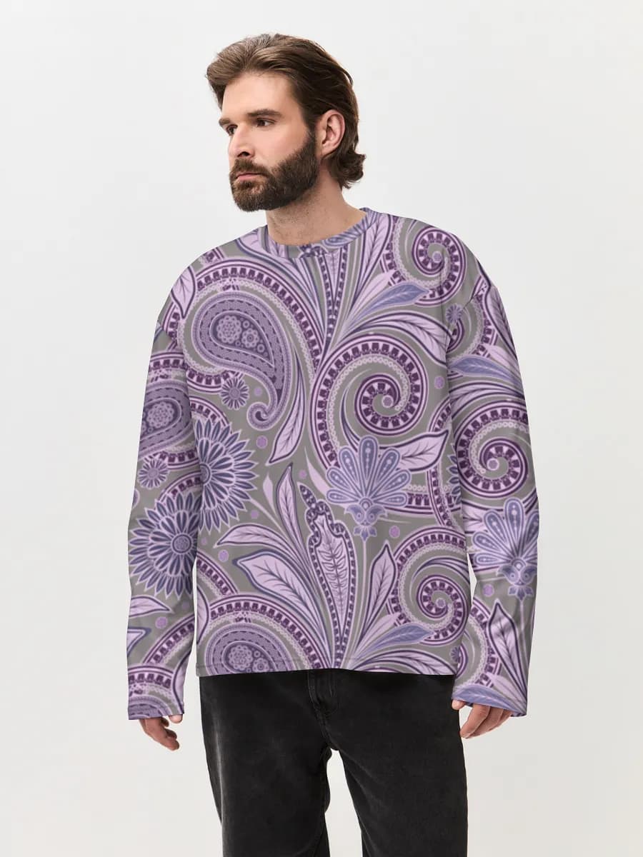 Men's oversized cotton long sleeve