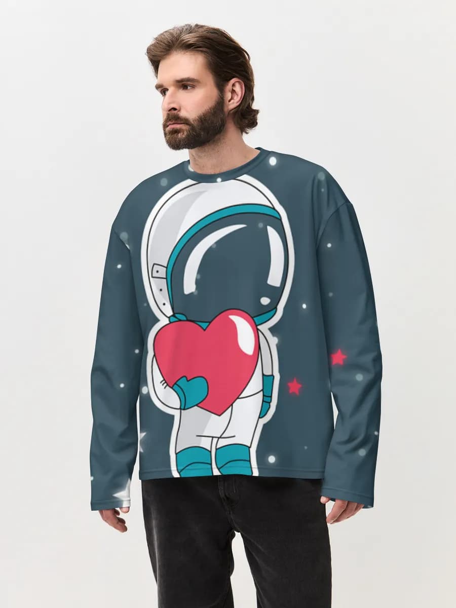 Men's oversized cotton long sleeve