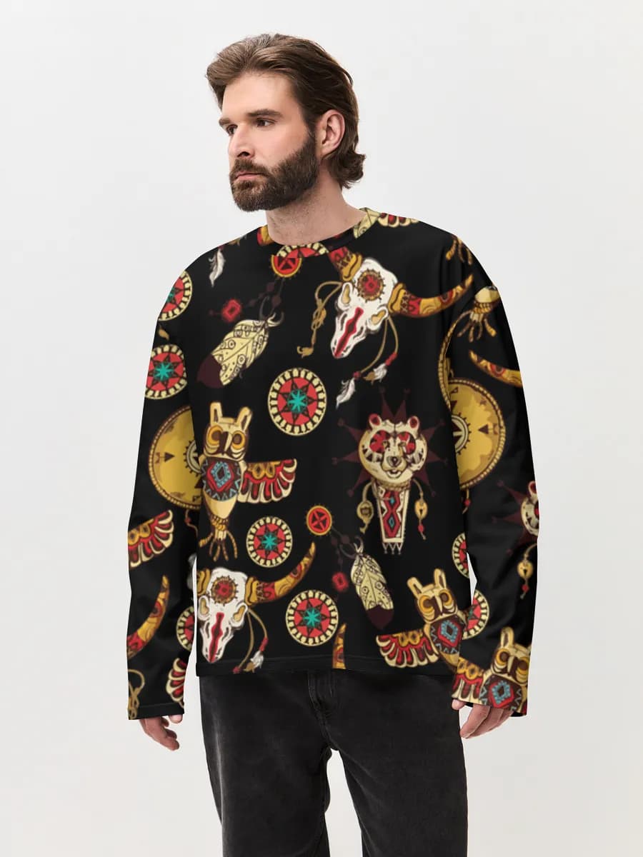 Men's oversized cotton long sleeve