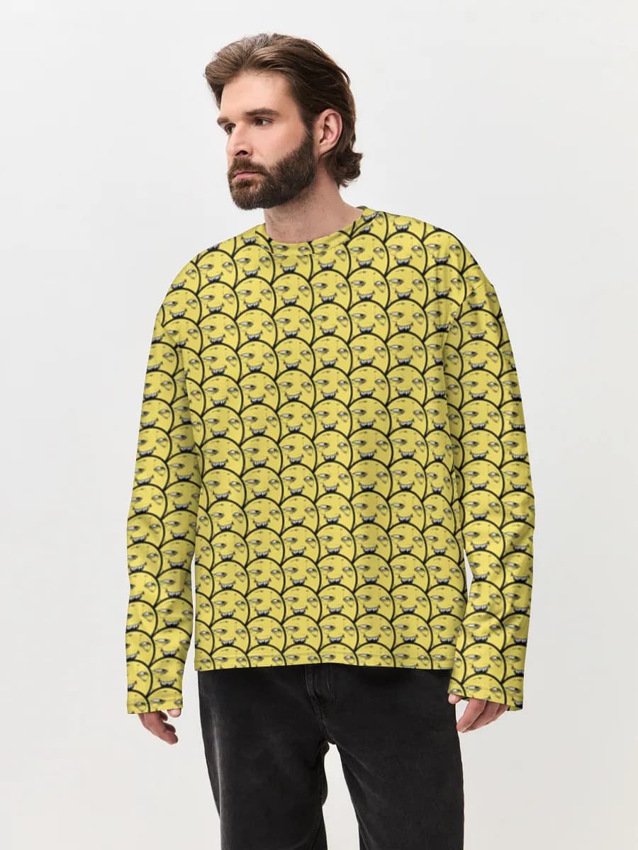 Men's oversized cotton long sleeve