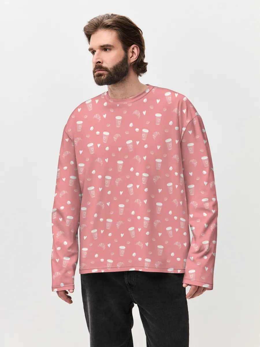 Men's oversized cotton long sleeve