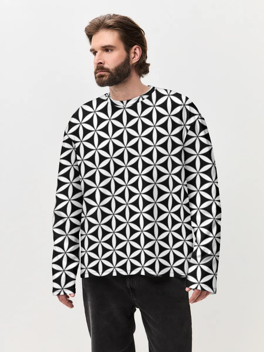 Men's oversized cotton long sleeve