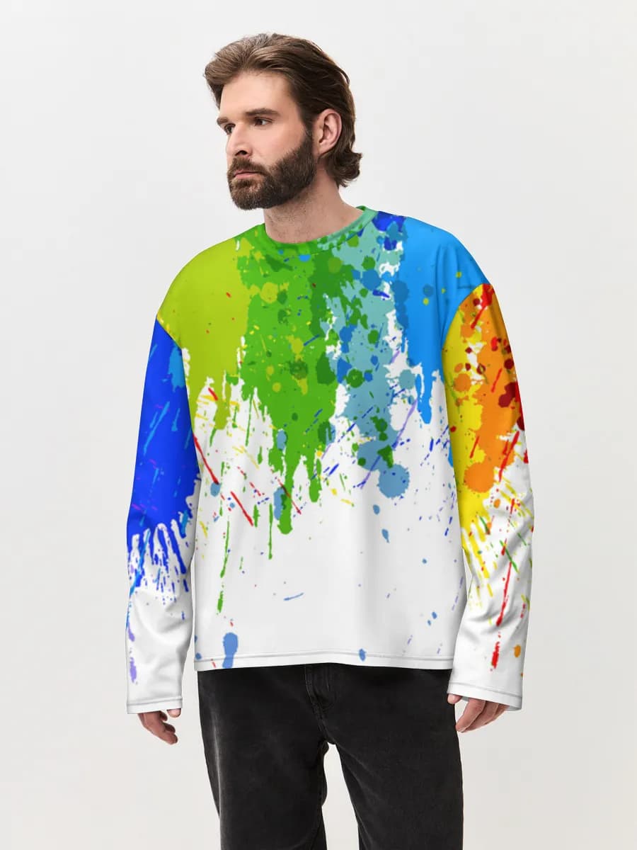 Men's oversized cotton long sleeve