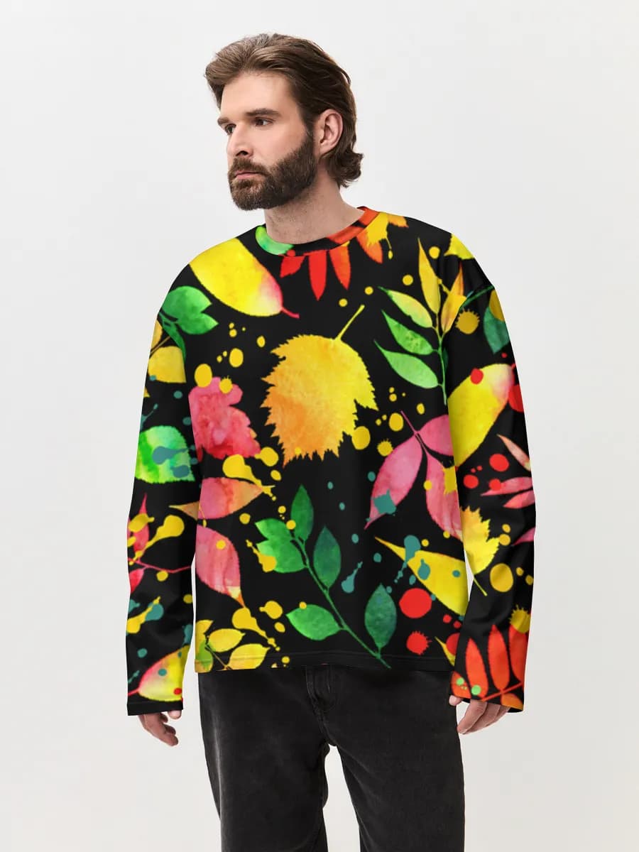 Men's oversized cotton long sleeve