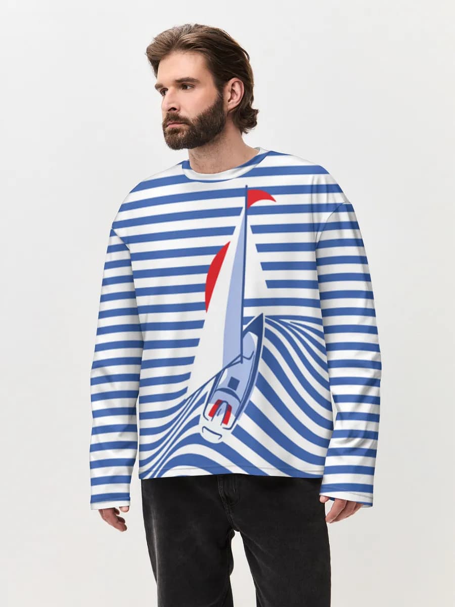 Men's oversized cotton long sleeve