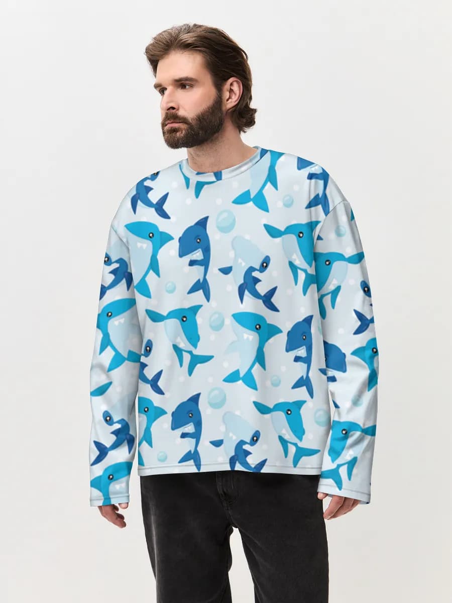 Men's oversized cotton long sleeve