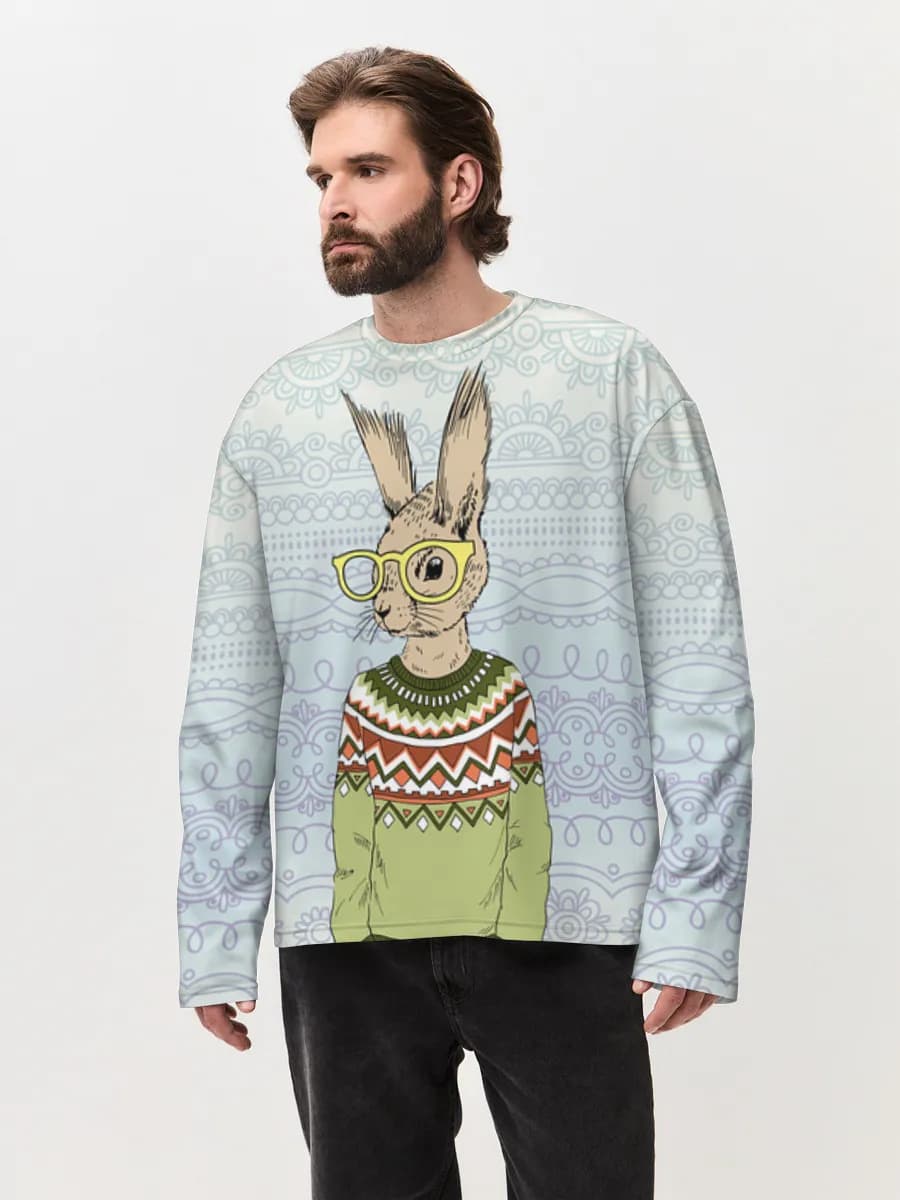 Men's oversized cotton long sleeve