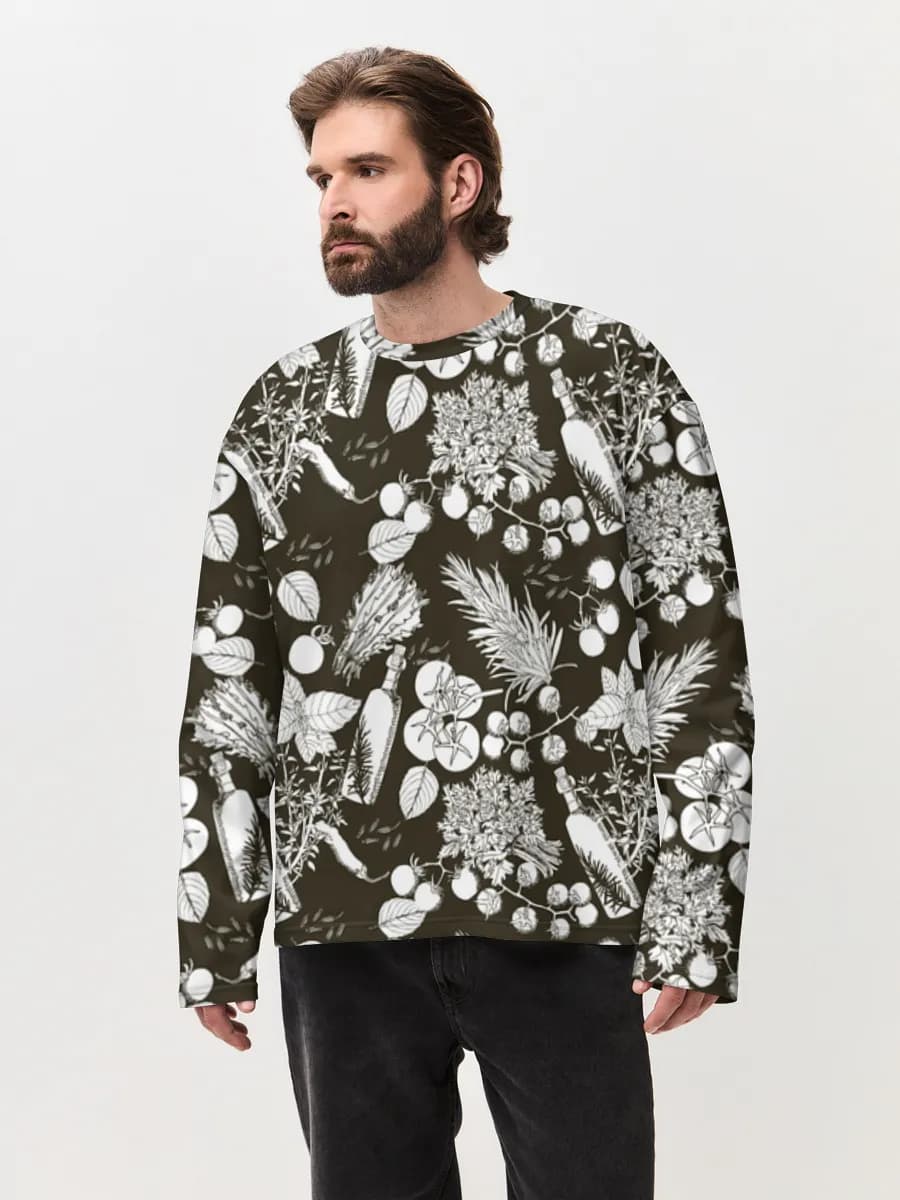 Men's oversized cotton long sleeve