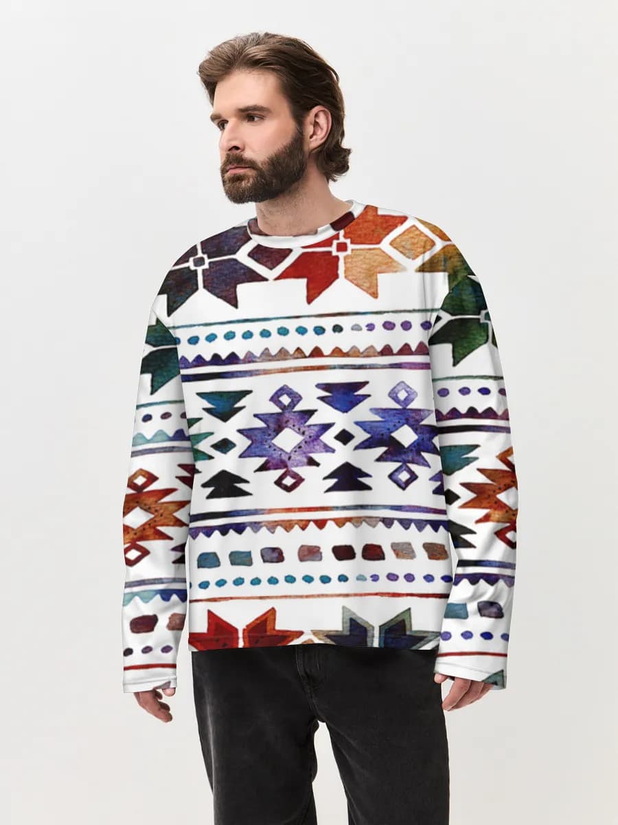 Men's oversized cotton long sleeve