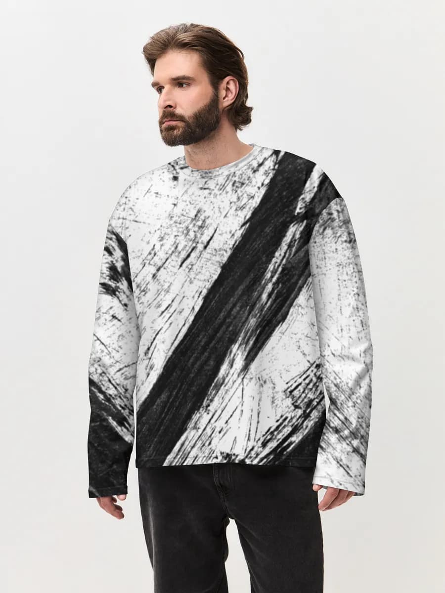 Men's oversized cotton long sleeve