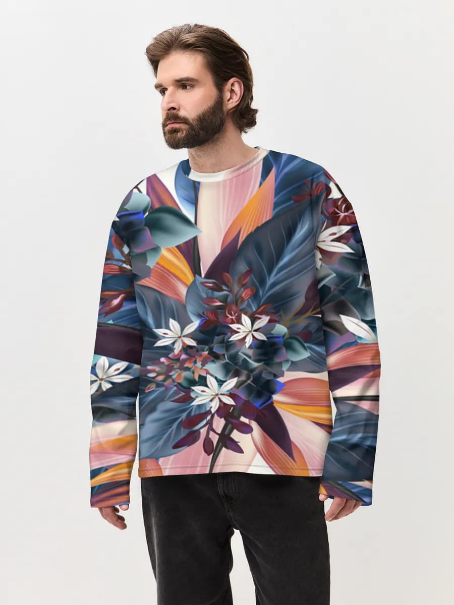 Men's oversized cotton long sleeve