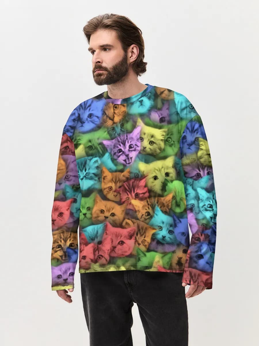 Men's oversized cotton long sleeve