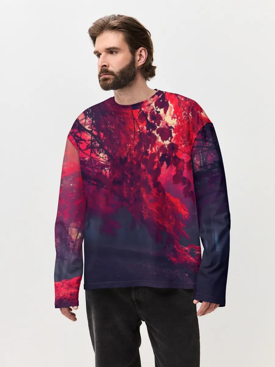 Men's oversized cotton long sleeve