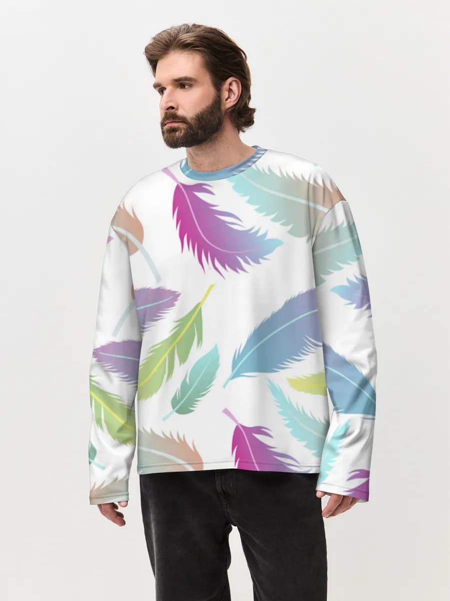 Men's oversized cotton long sleeve