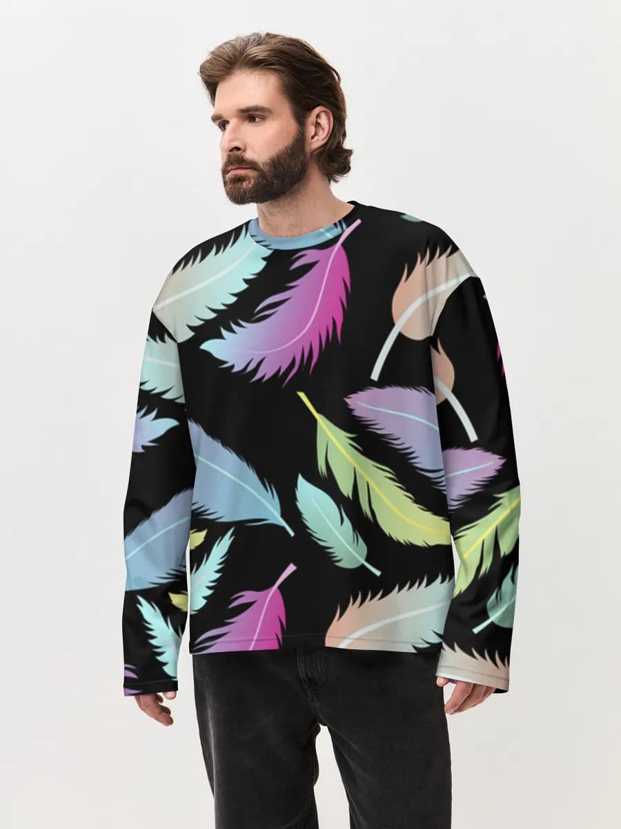 Men's oversized cotton long sleeve