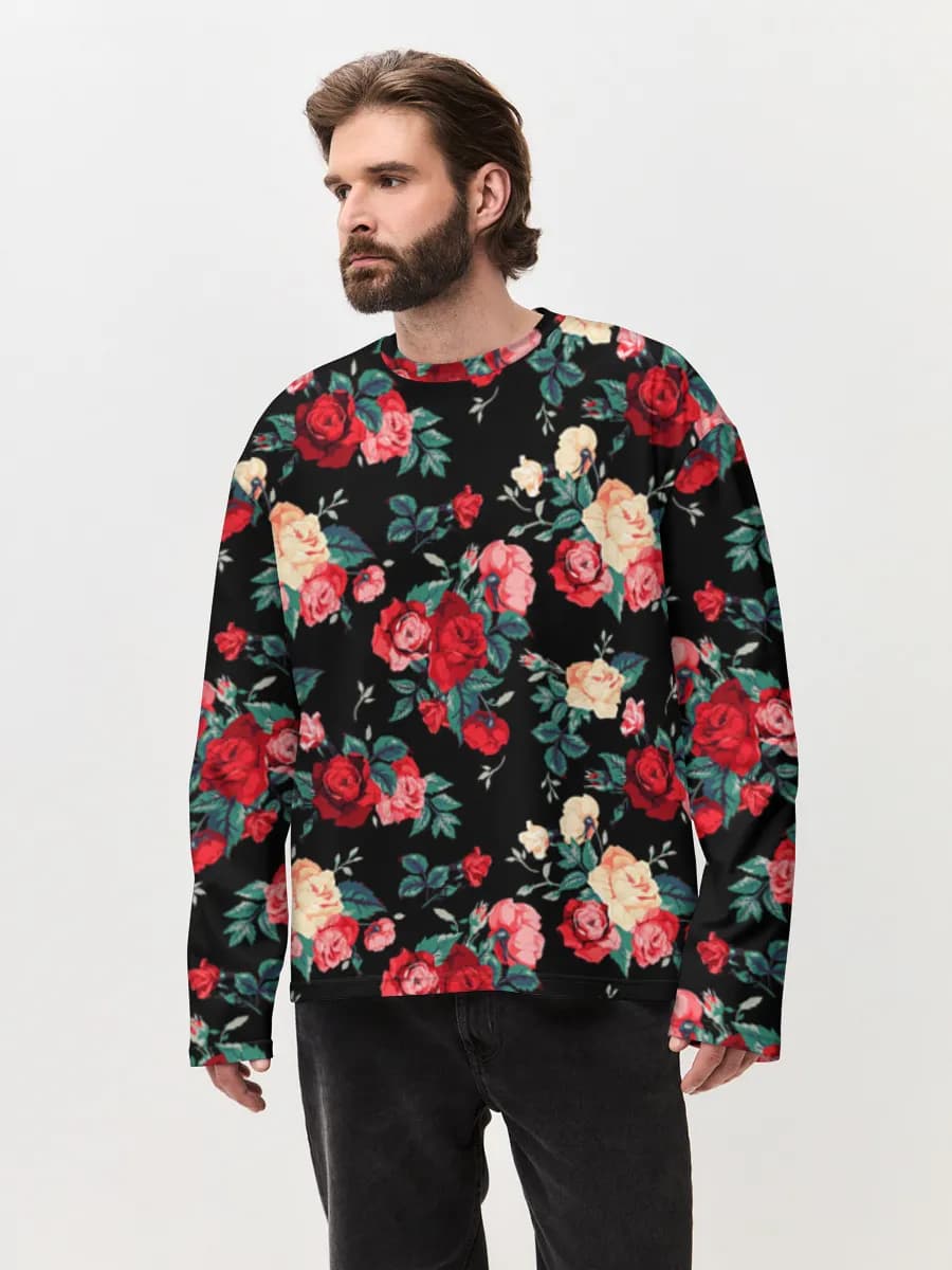 Men's oversized cotton long sleeve