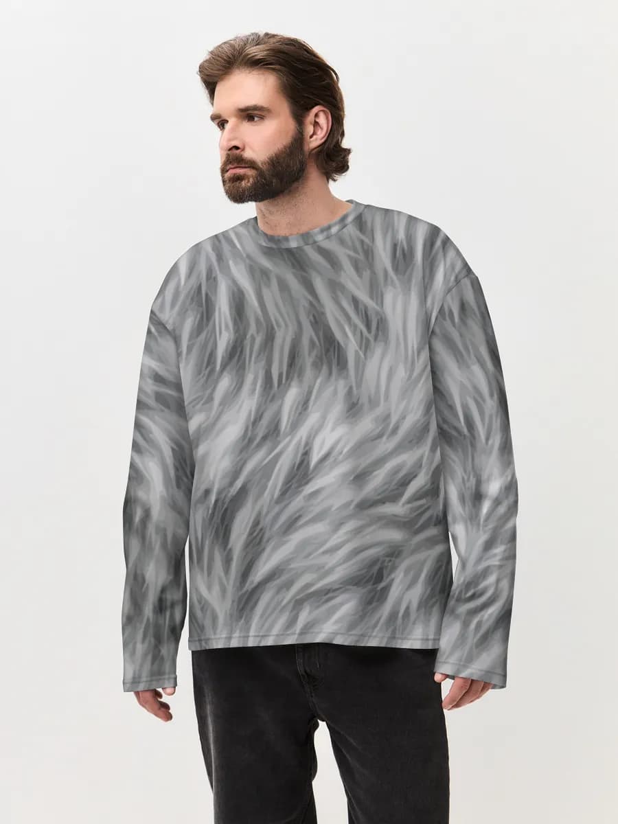Men's oversized cotton long sleeve