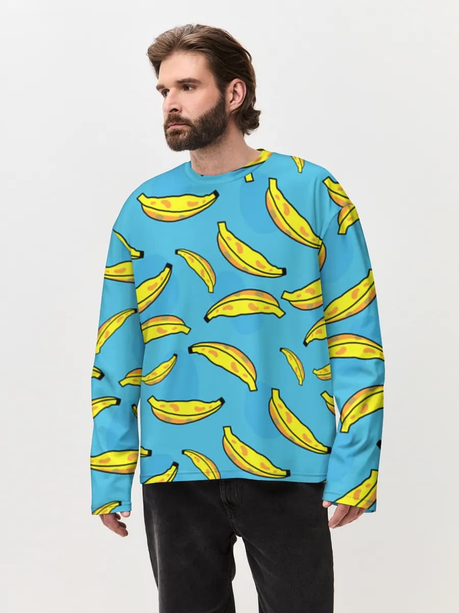 Men's oversized cotton long sleeve