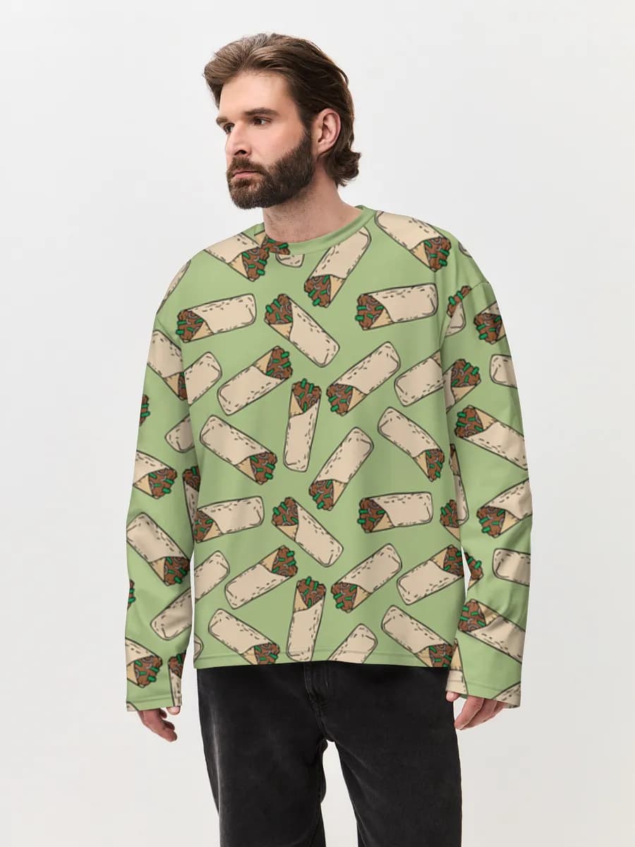 Men's oversized cotton long sleeve