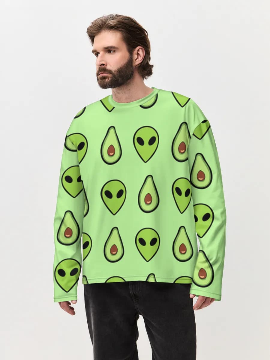 Men's oversized cotton long sleeve