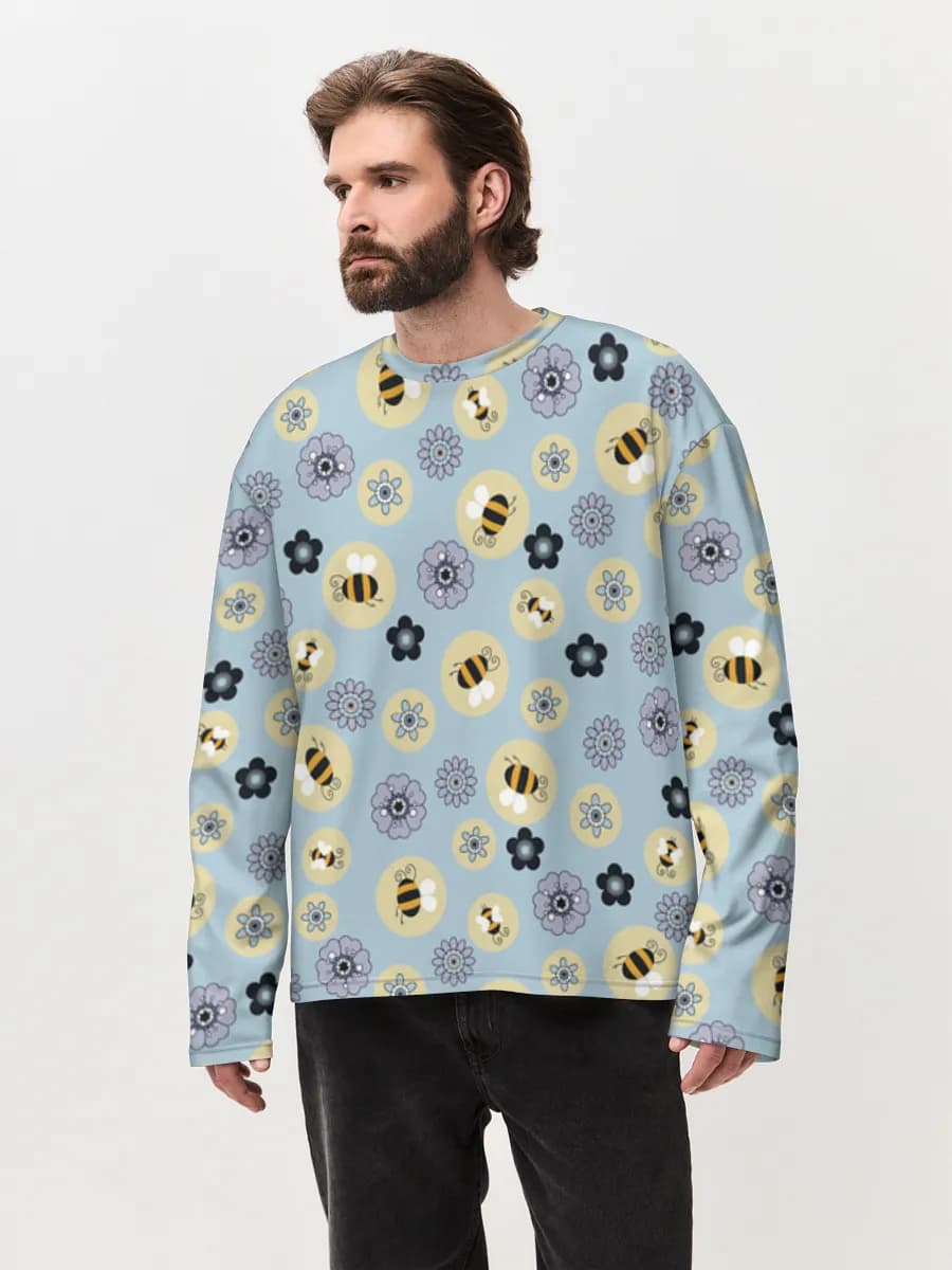 Men's oversized cotton long sleeve