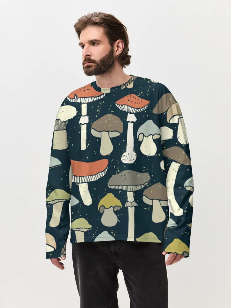 Men's oversized cotton long sleeve