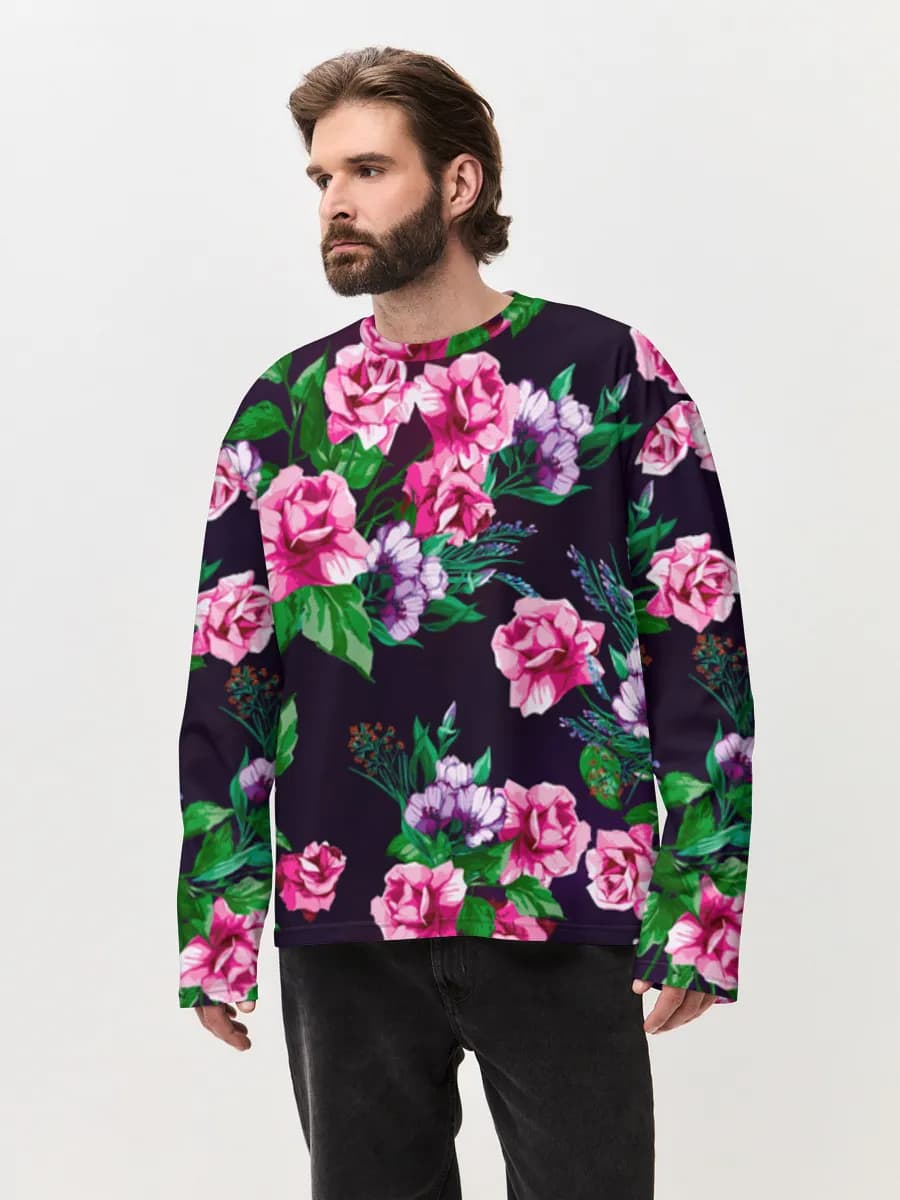 Men's oversized cotton long sleeve