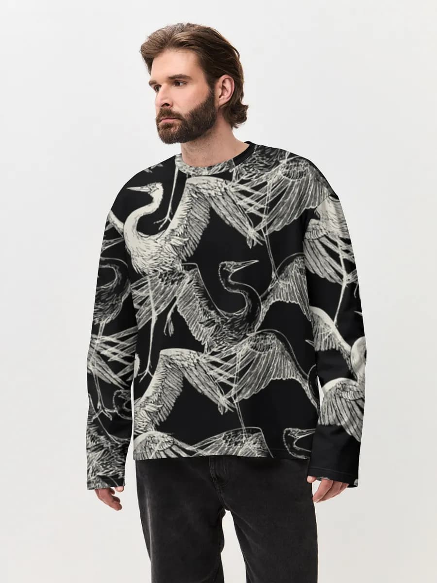 Men's oversized cotton long sleeve