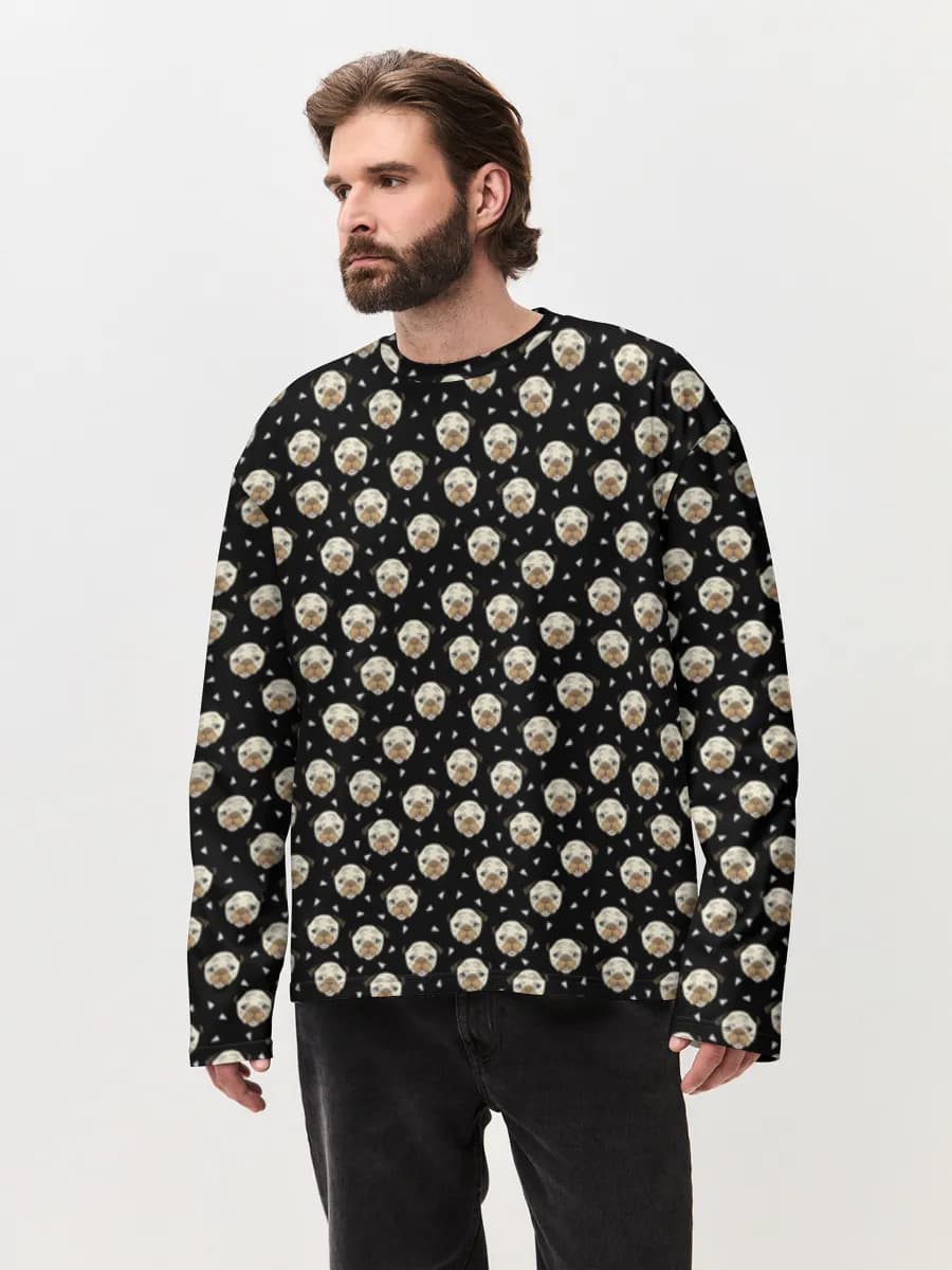 Men's oversized cotton long sleeve