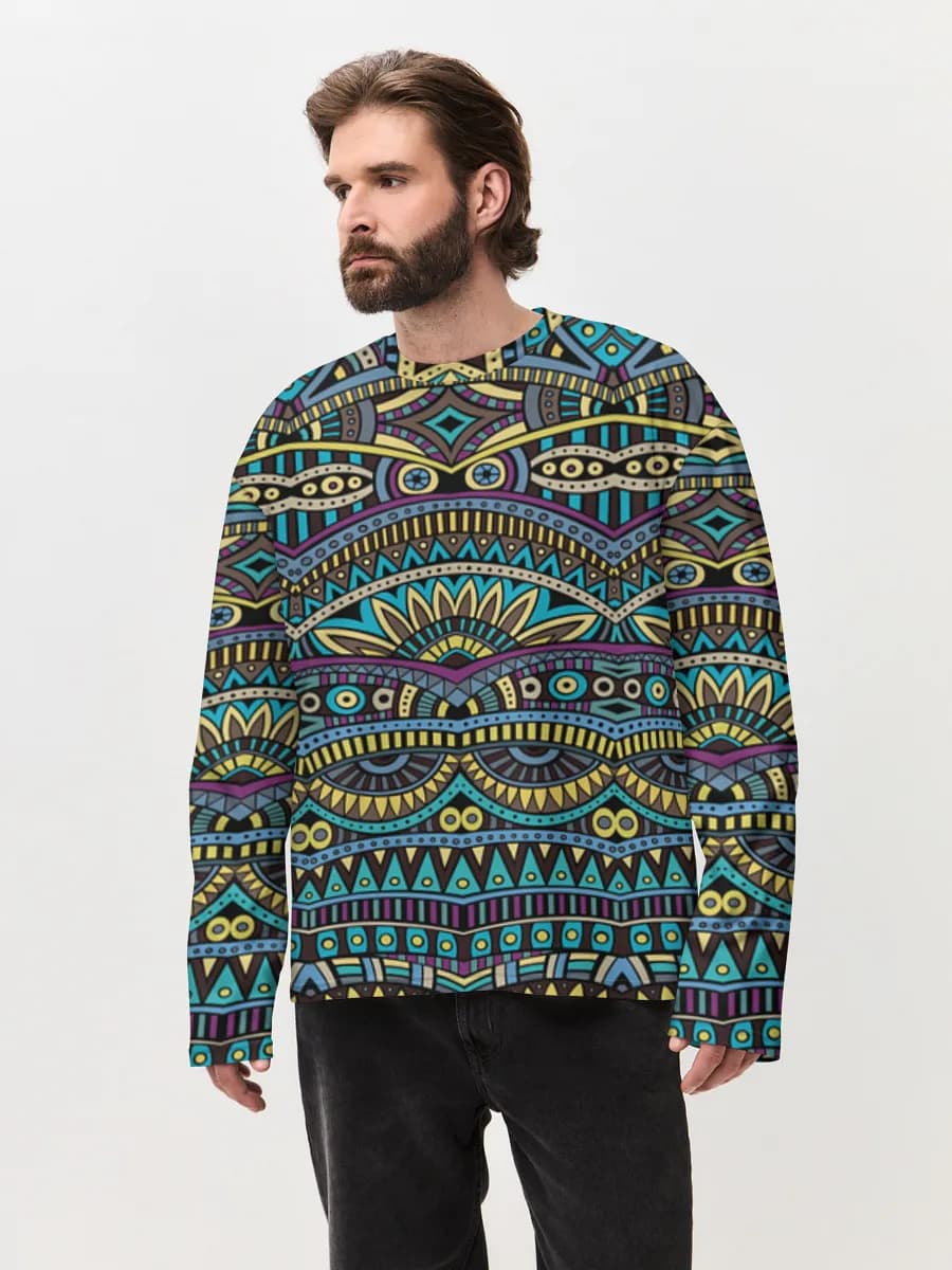 Men's oversized cotton long sleeve