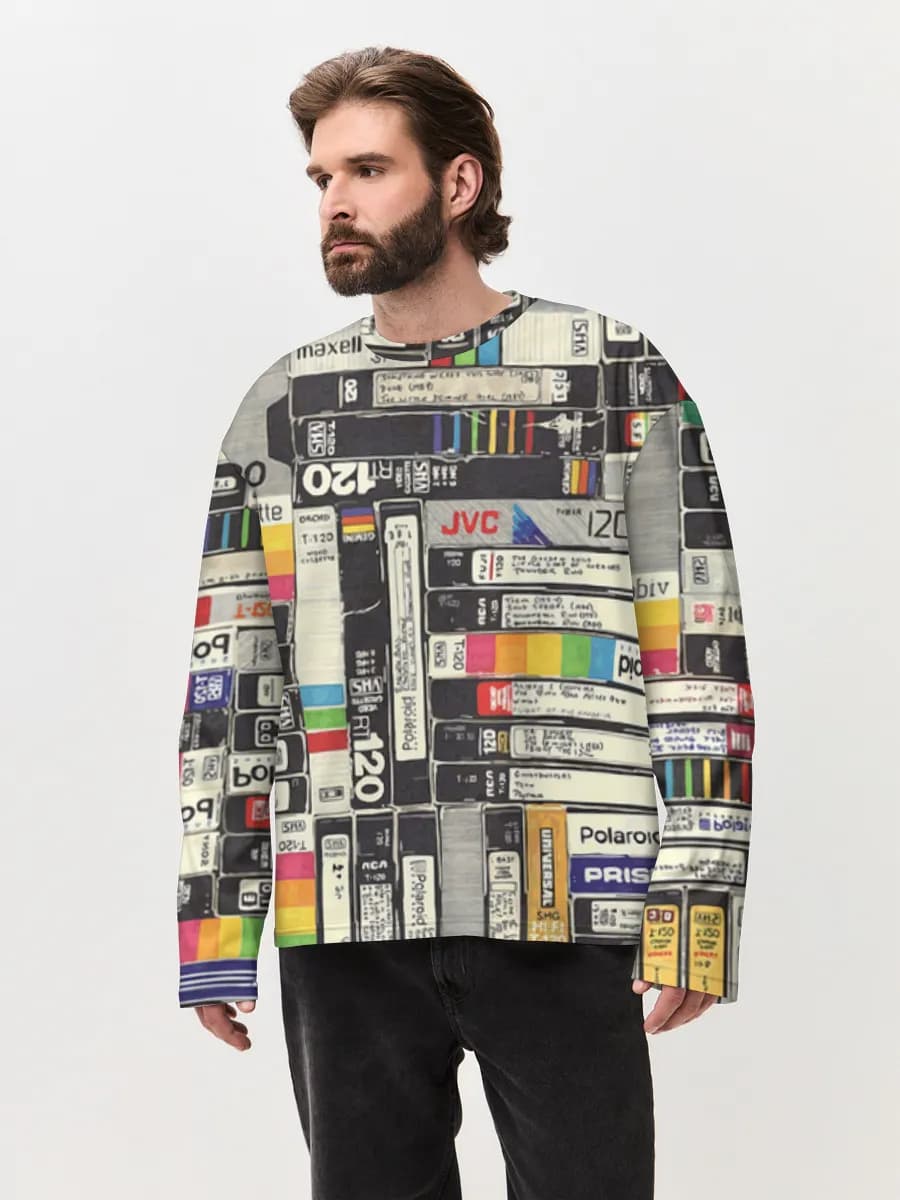 Men's oversized cotton long sleeve