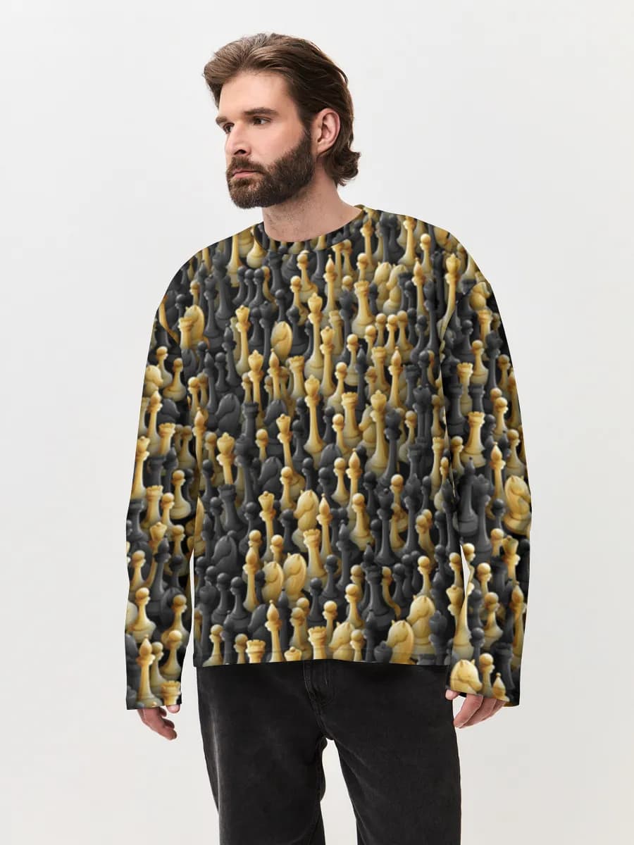 Men's oversized cotton long sleeve