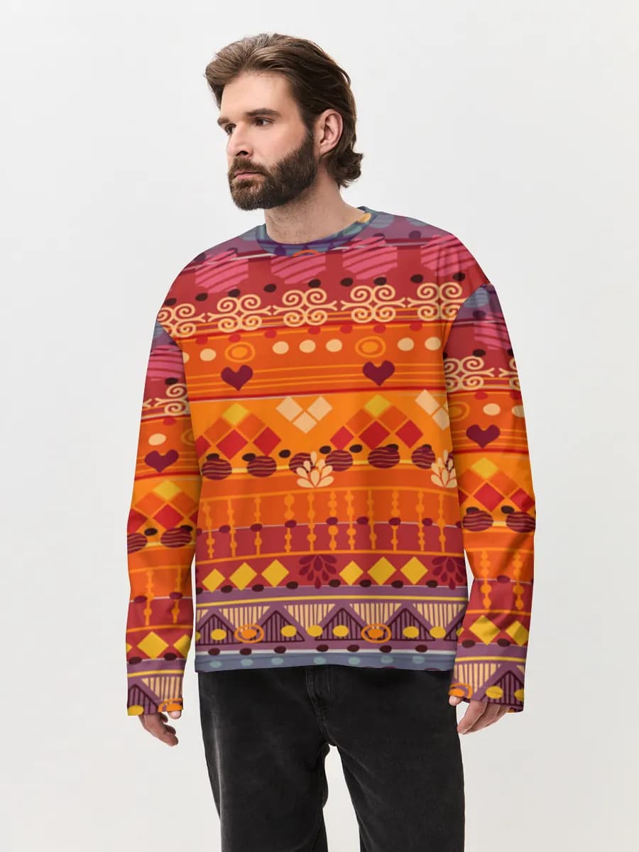 Men's oversized cotton long sleeve