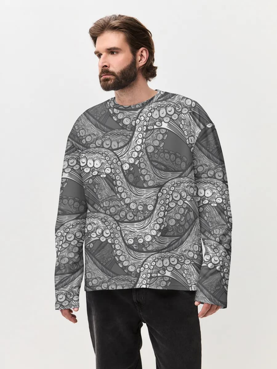 Men's oversized cotton long sleeve