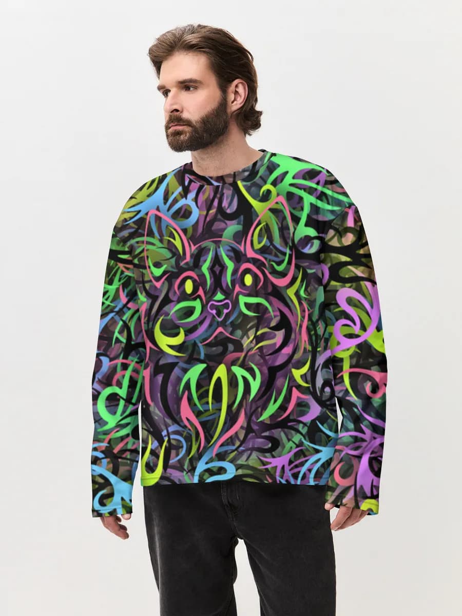 Neon Abstract Cat