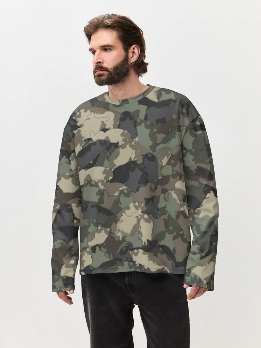 Men's oversized cotton long sleeve