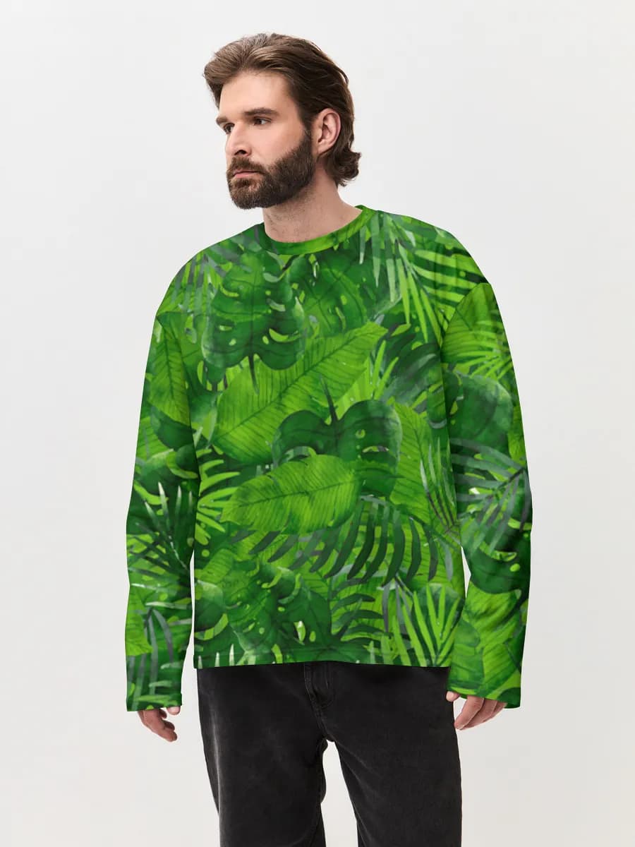 Watercolor Tropical Jungle Leaves