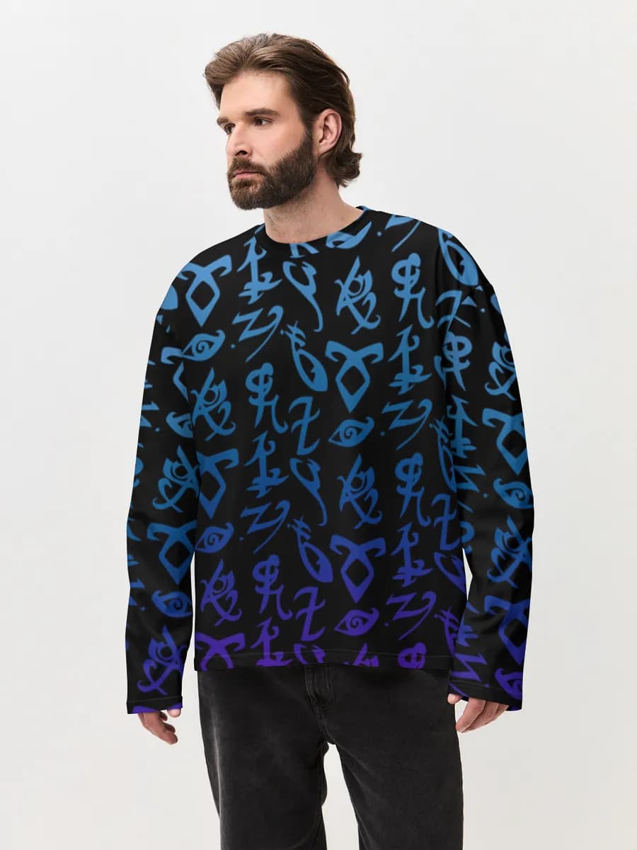 Men's oversized cotton long sleeve