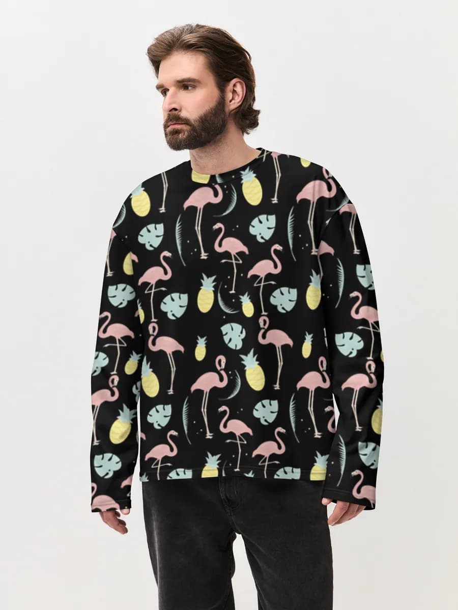 Men's oversized cotton long sleeve