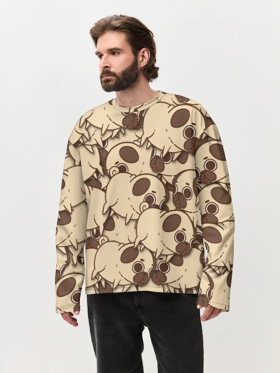Men's oversized cotton long sleeve
