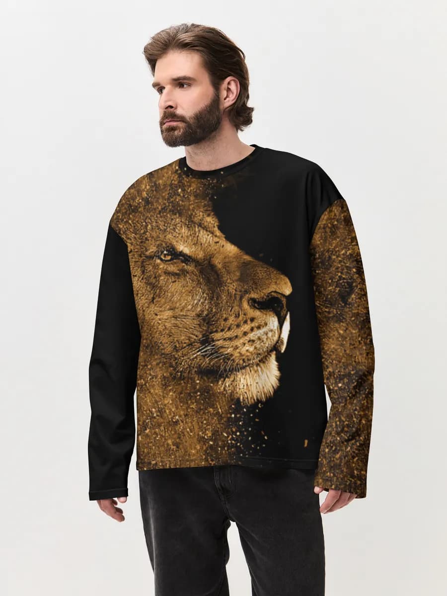 Men's oversized cotton long sleeve
