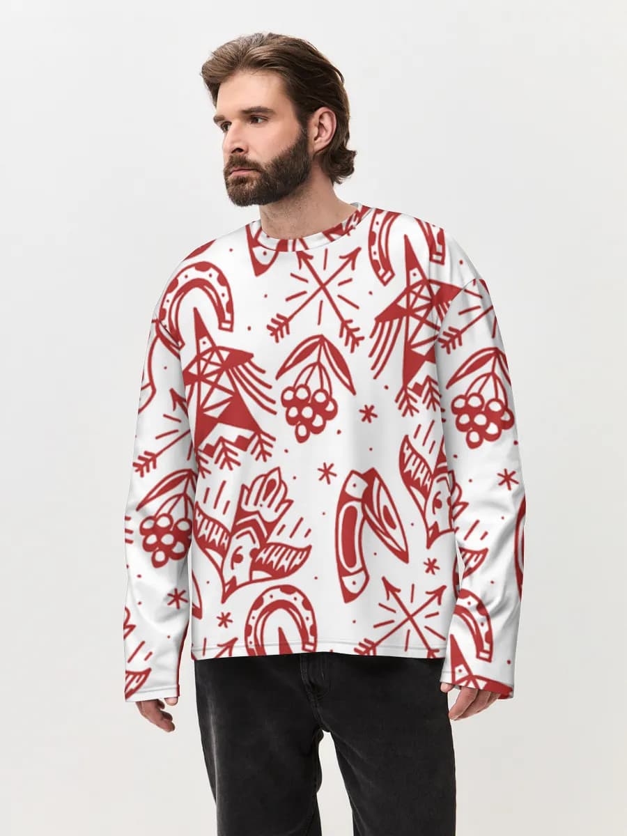 Men's oversized cotton long sleeve
