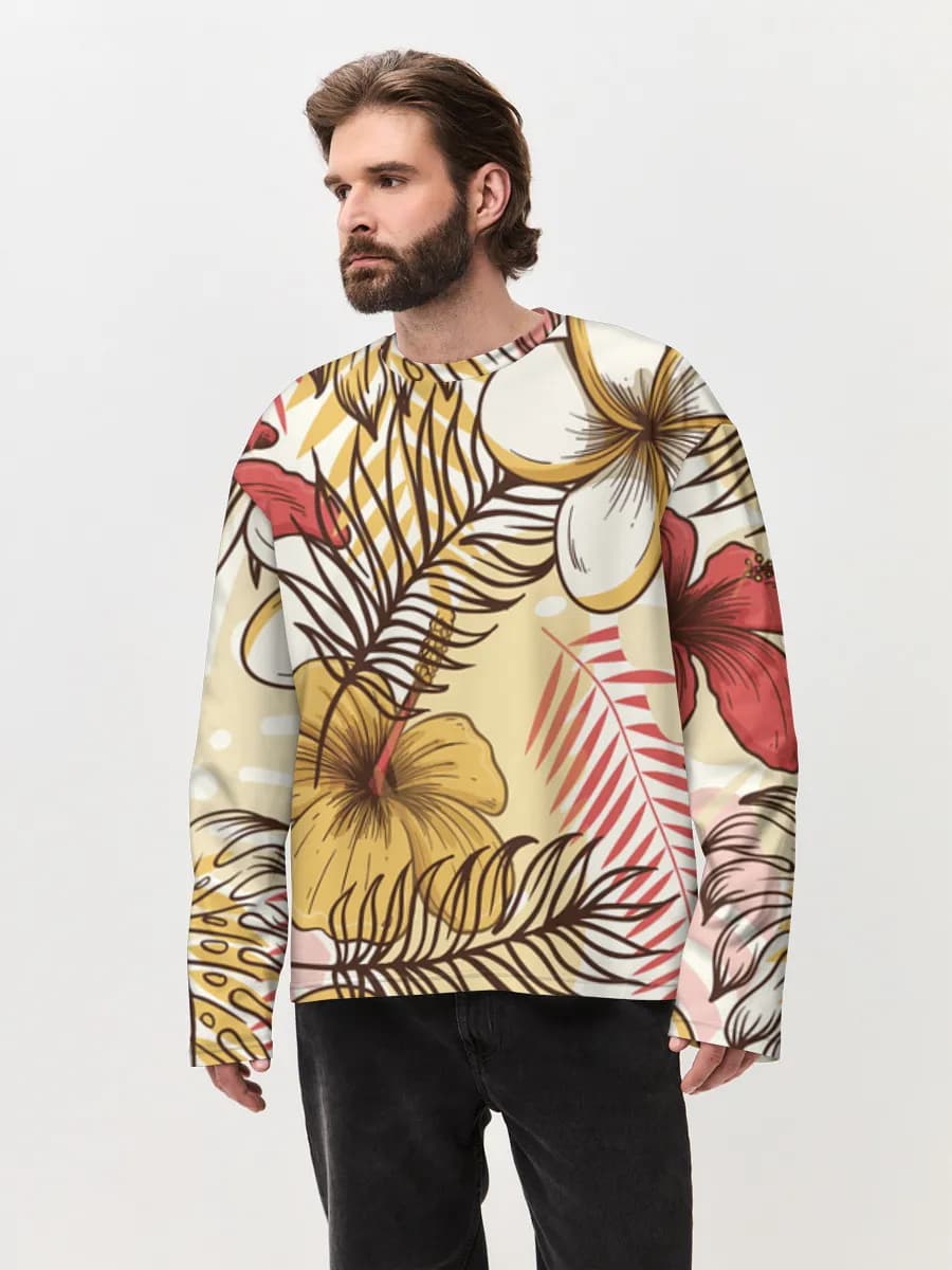 Men's oversized cotton long sleeve