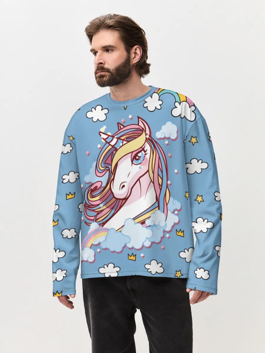 Men's oversized cotton long sleeve