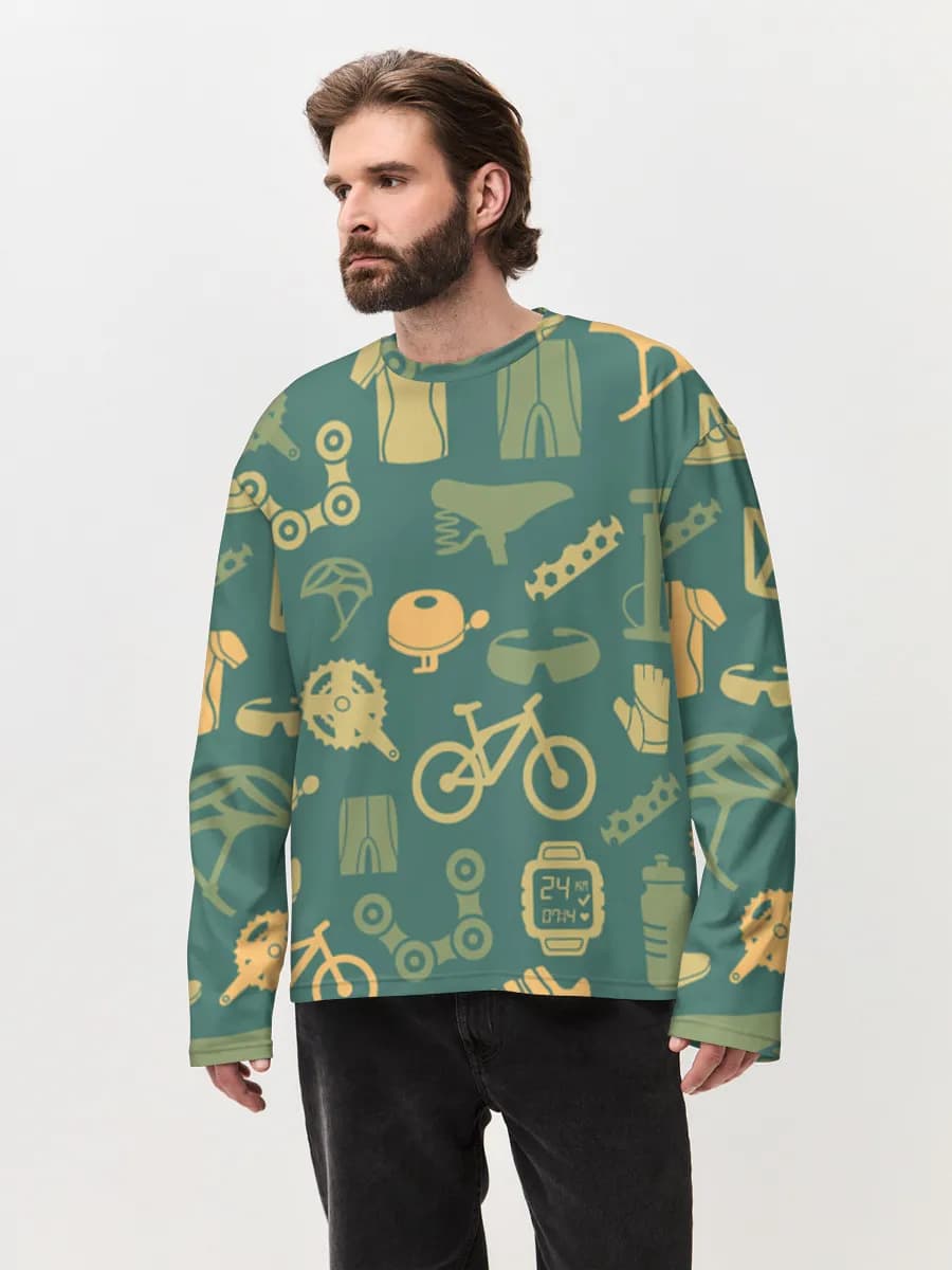 Men's oversized cotton long sleeve