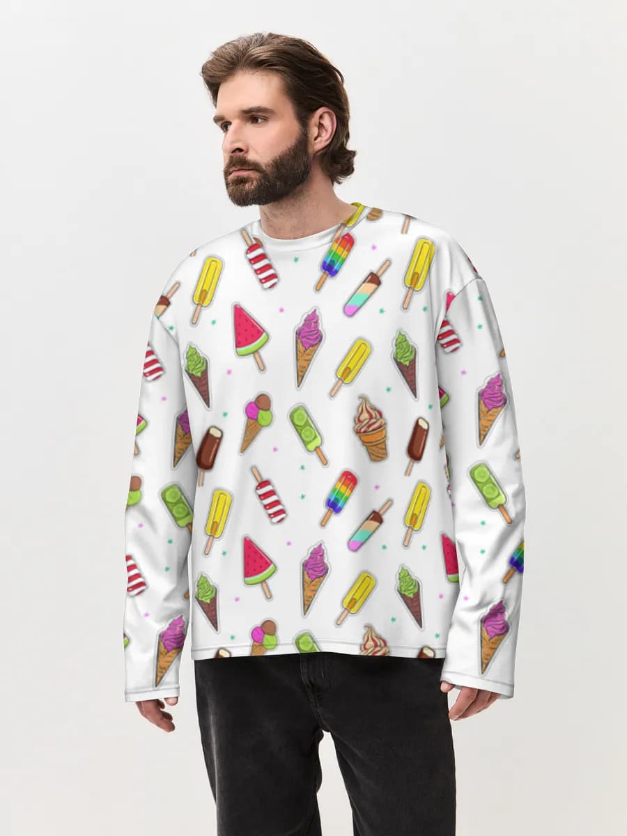 Men's oversized cotton long sleeve