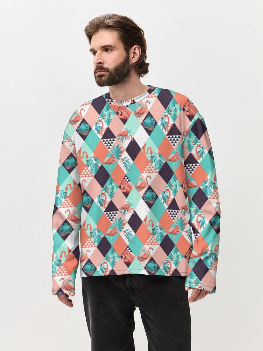 Men's oversized cotton long sleeve