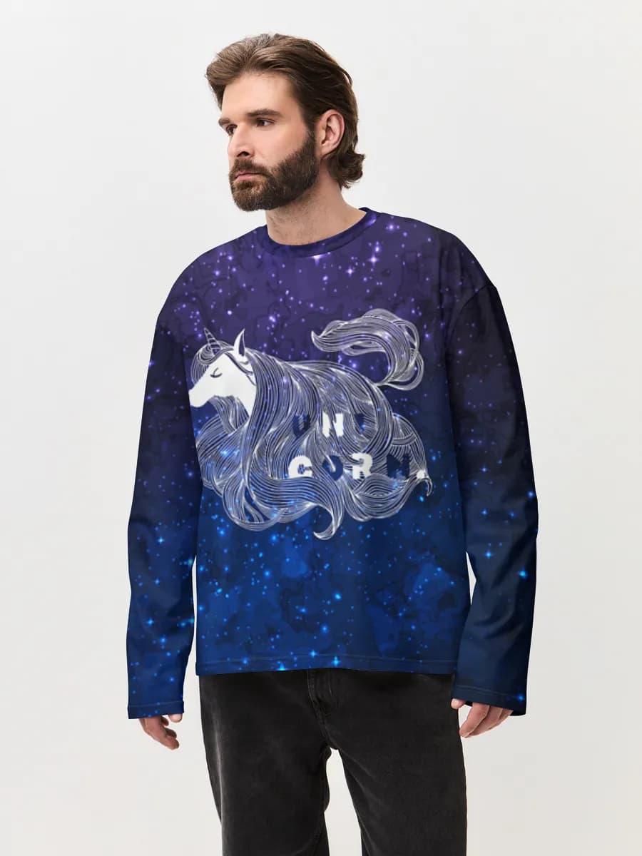 Men's oversized cotton long sleeve