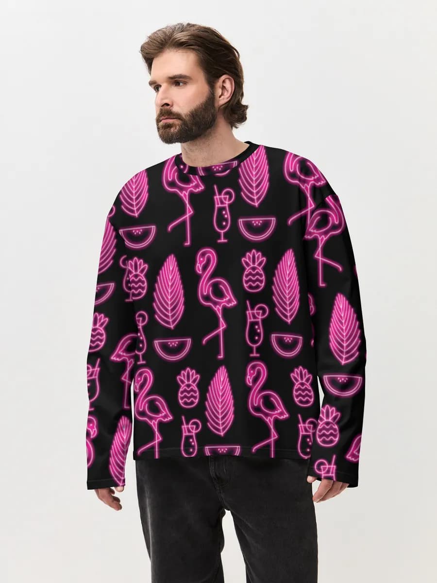 Men's oversized cotton long sleeve