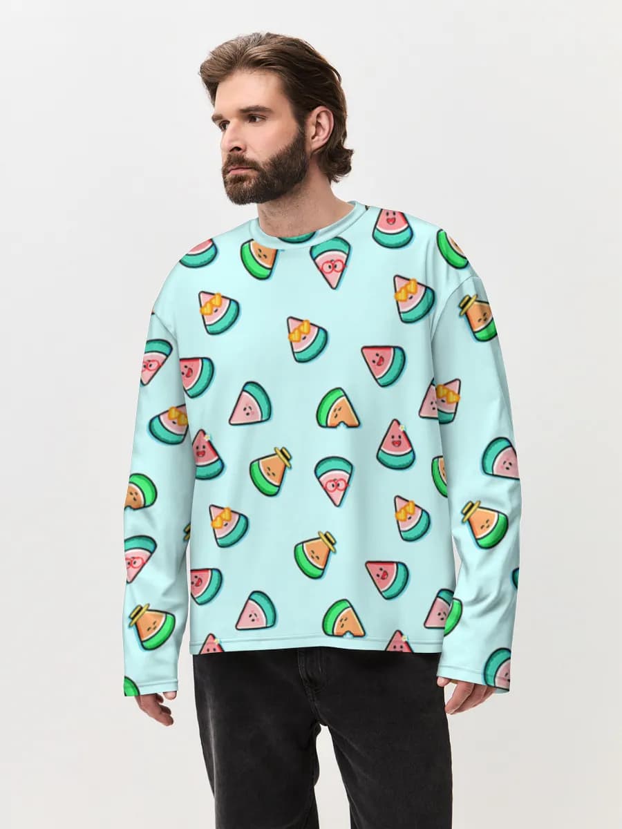Men's oversized cotton long sleeve